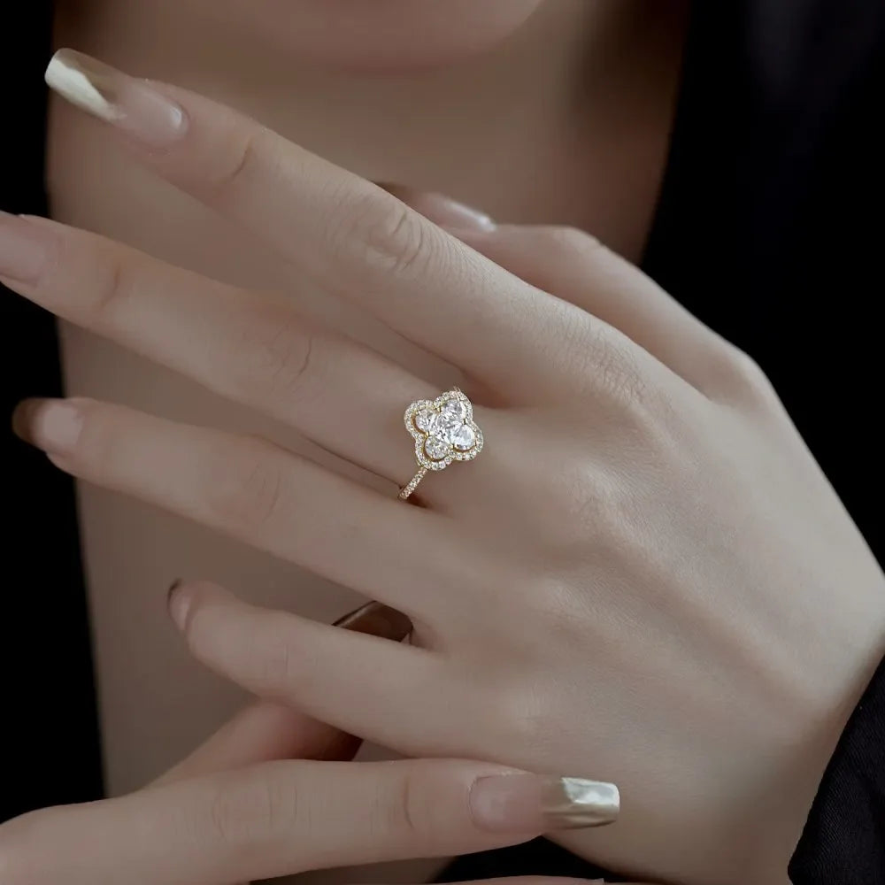 Fleurette Halo Ring