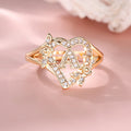 Fleurette Initial Heart Ring