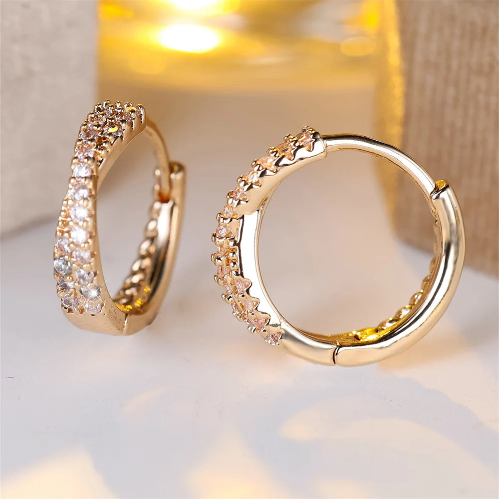 Aureole Crossover Hoop Earrings
