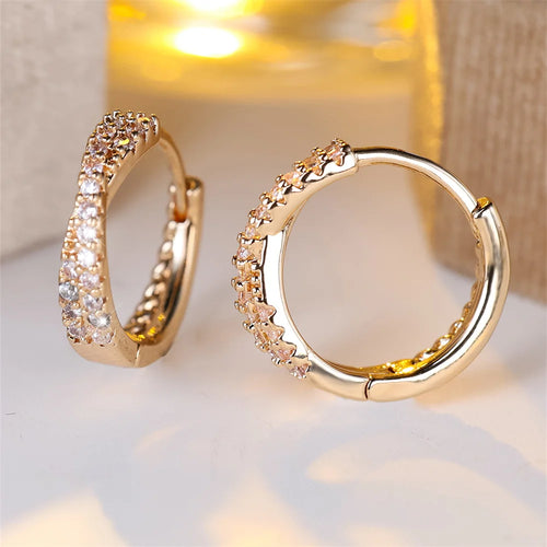 Aureole Crossover Hoop Earrings
